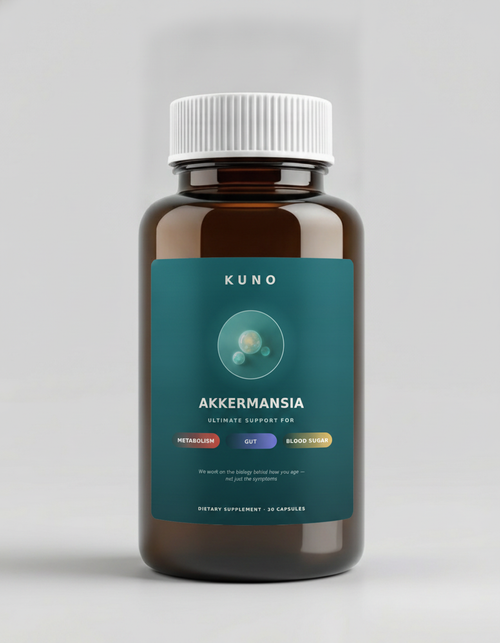 KUNO Akkermansia amber-glass bottle