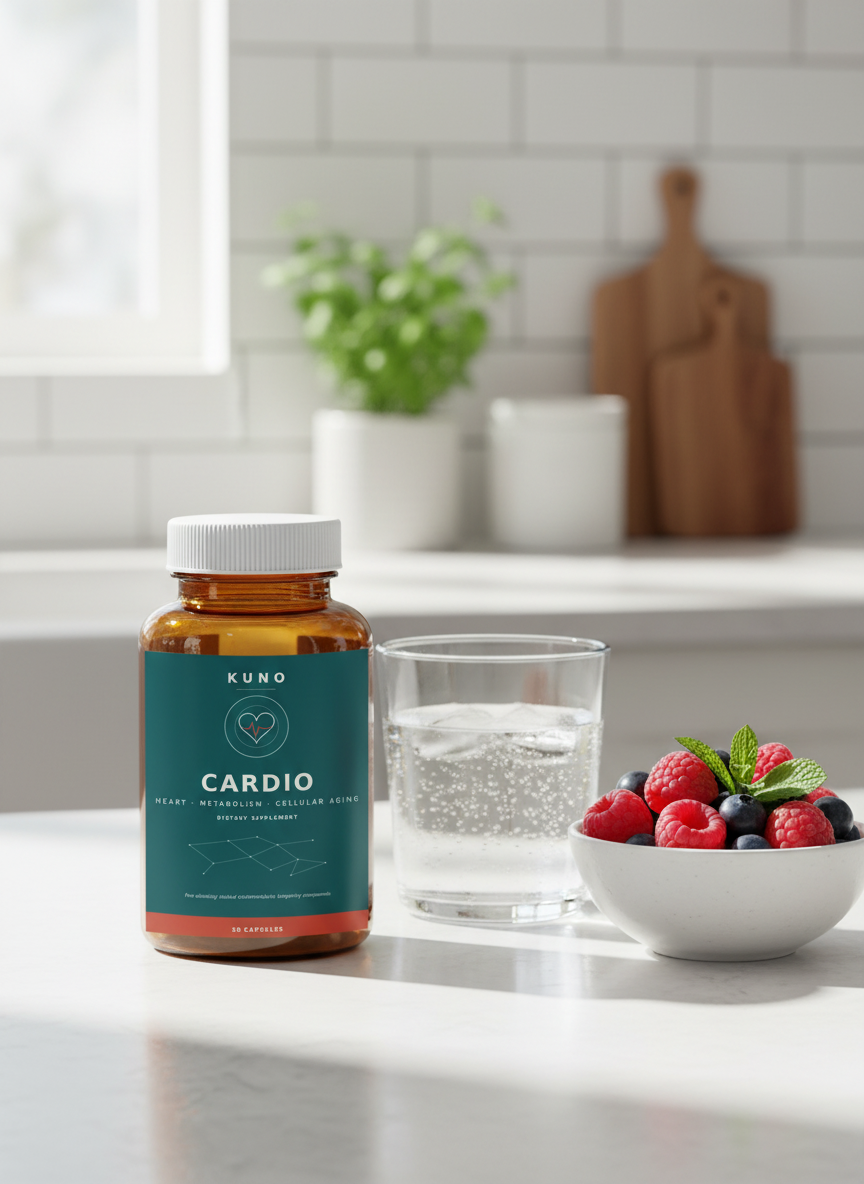 KUNO Cardio amber-glass bottle