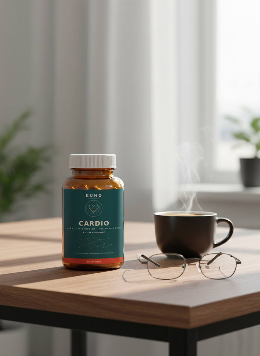 KUNO Cardio amber-glass bottle